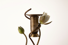 Load image into Gallery viewer, Hand-hammered solid brass incense holder for natural incense sticks.