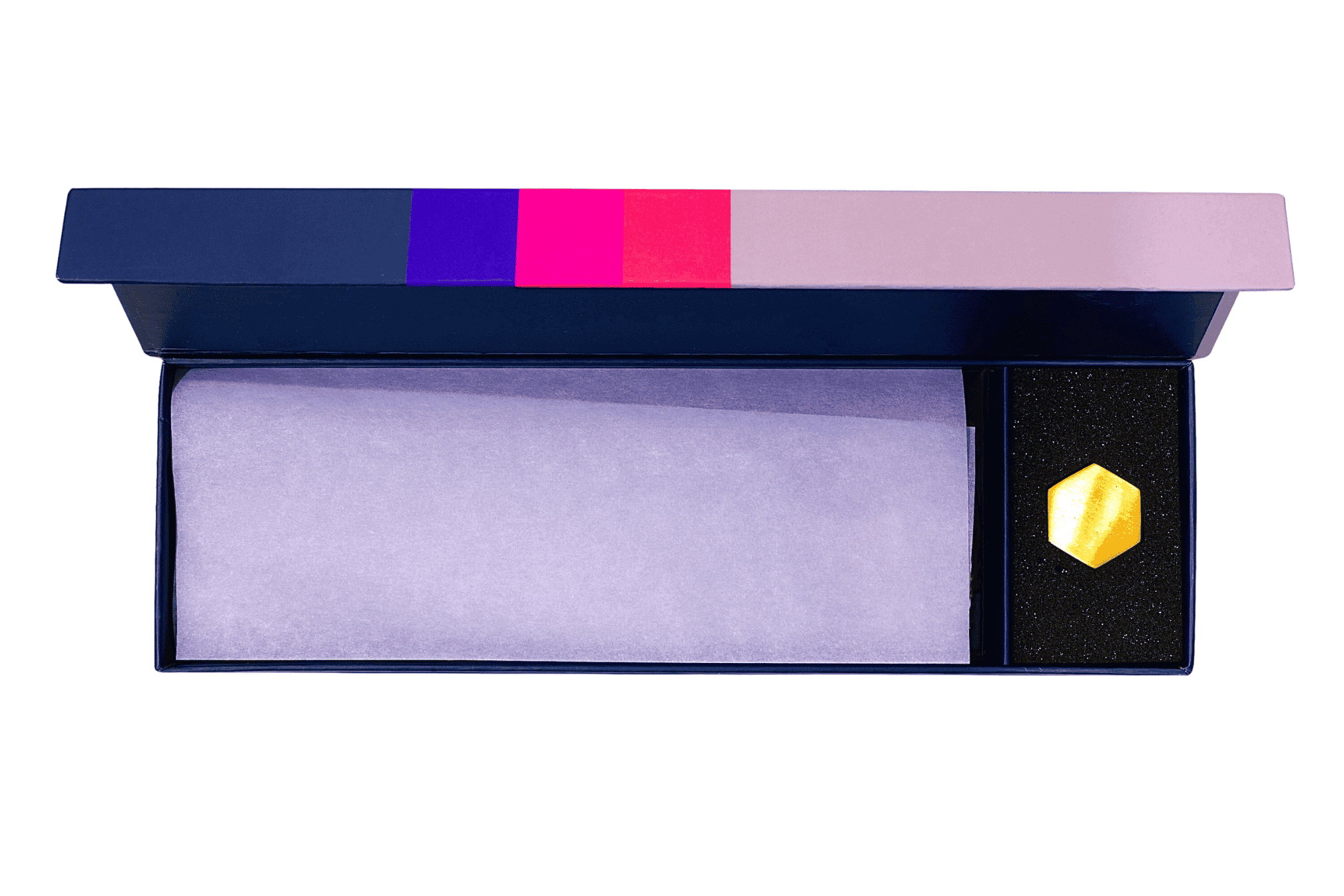 Minimalist product laydown showcasing Amod aromas incense in premium magnetic click-top packaging and botanical ingredients.
