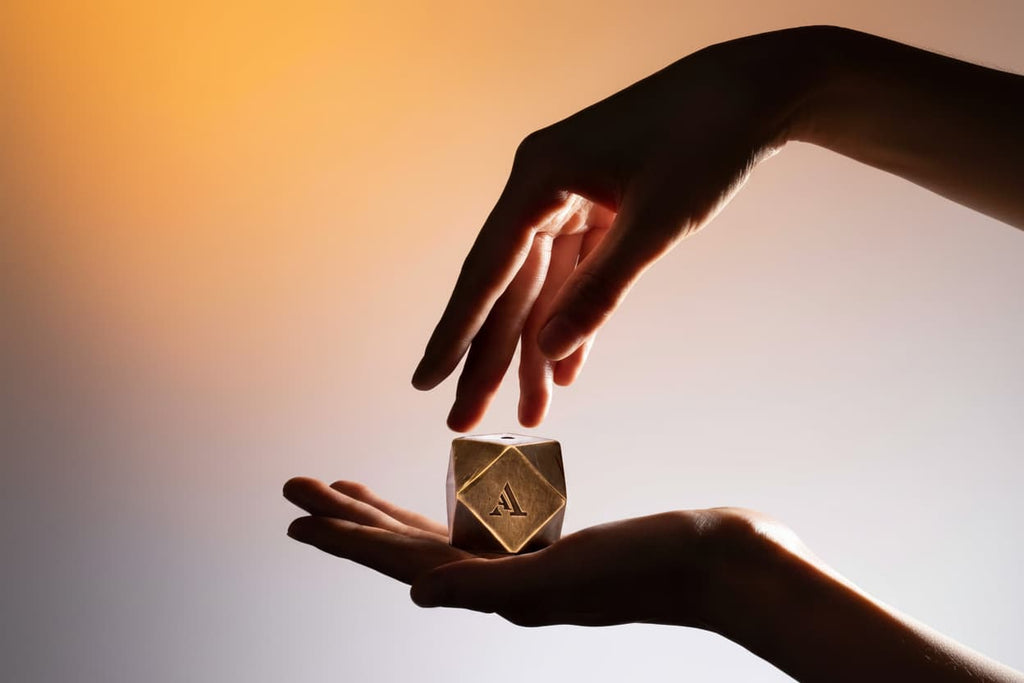 Hexagon - Incense burner with antique brass finish