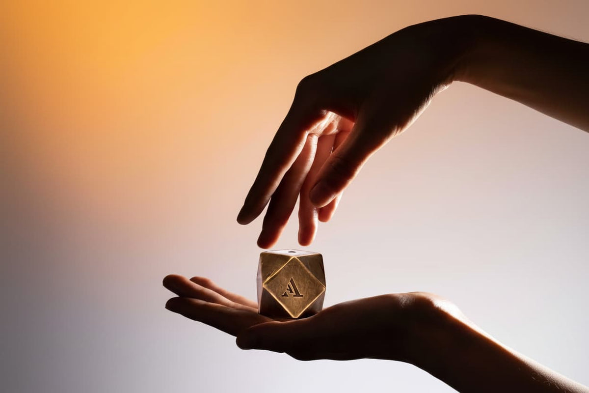 Hexagon - Incense burner with antique brass finish